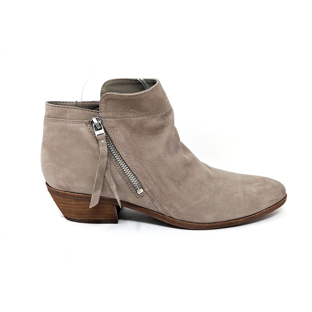 Sam Edelman Womens 9.5 Grey Packet Ankle Boots Booties Zip Boho Western